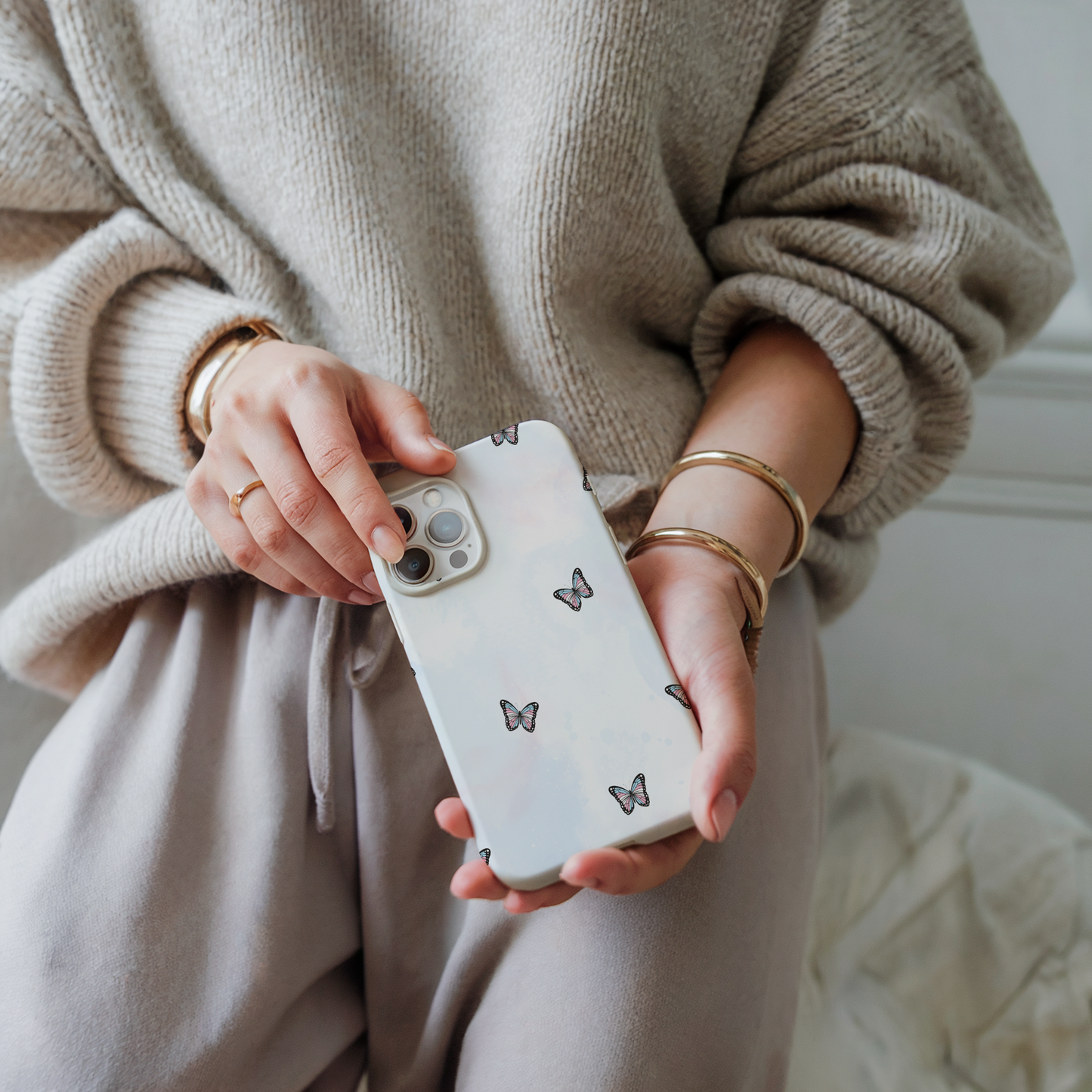 TRANS PRIDE BUTTERFLY Tough Case for iPhone