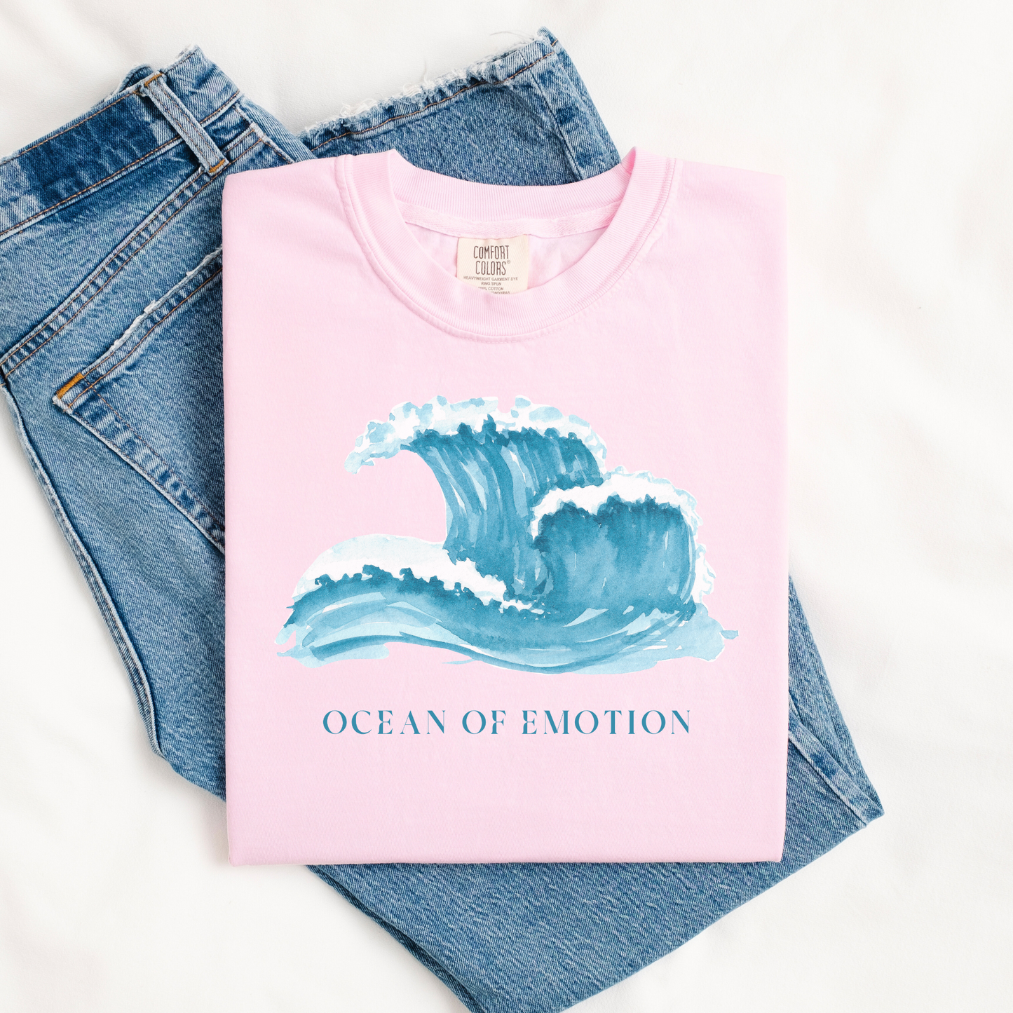 OCEAN OF EMOTION Watercolor Mental Health Tee