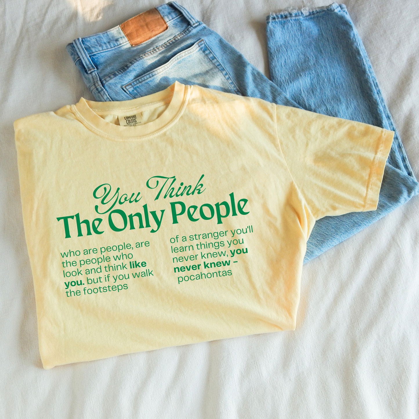 POCAHONTAS PRO IMMIGRATION Disney Inspired Front & Back Graphic Tee