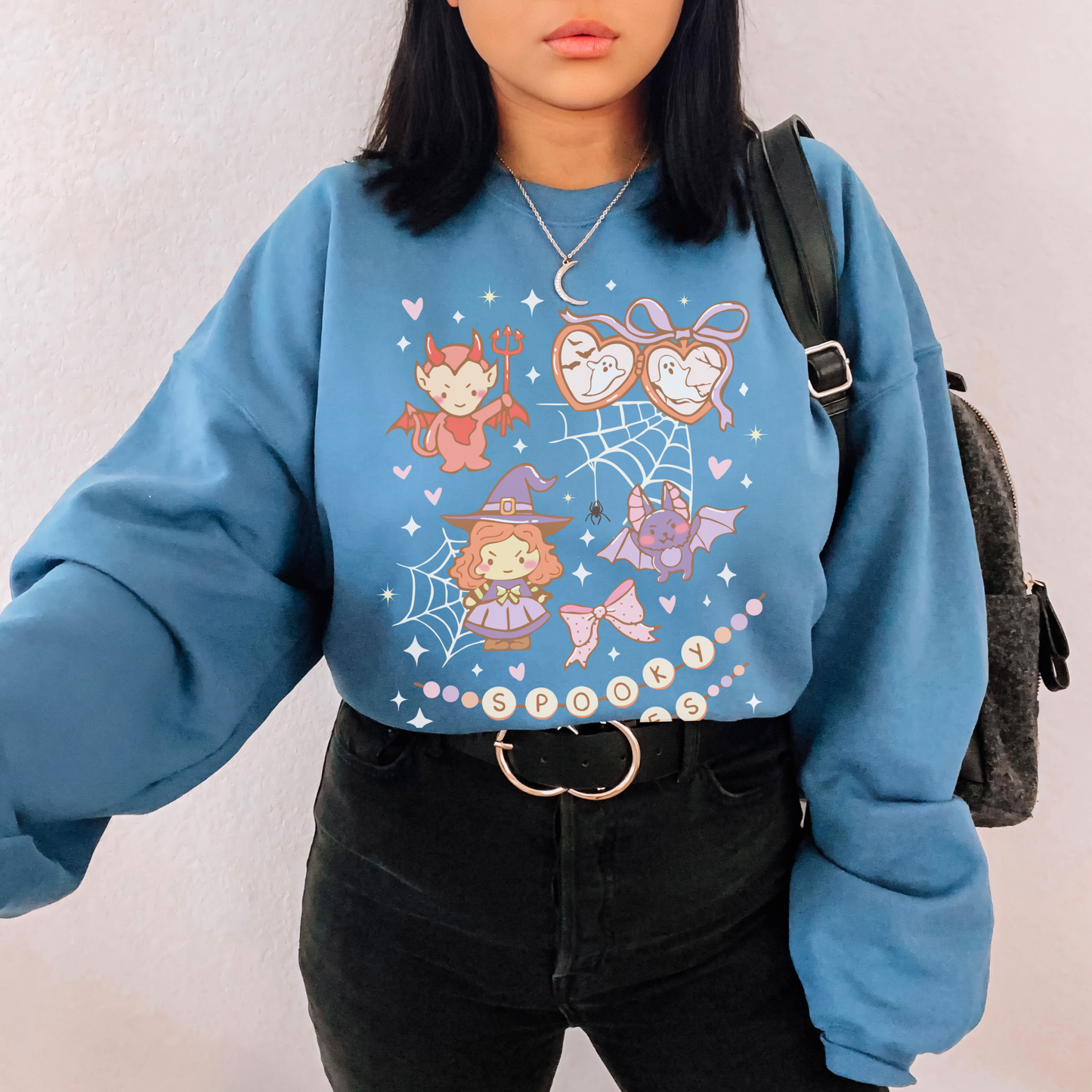 SPOOKY VIBES CUTE Pastel Halloween Sweatshirt