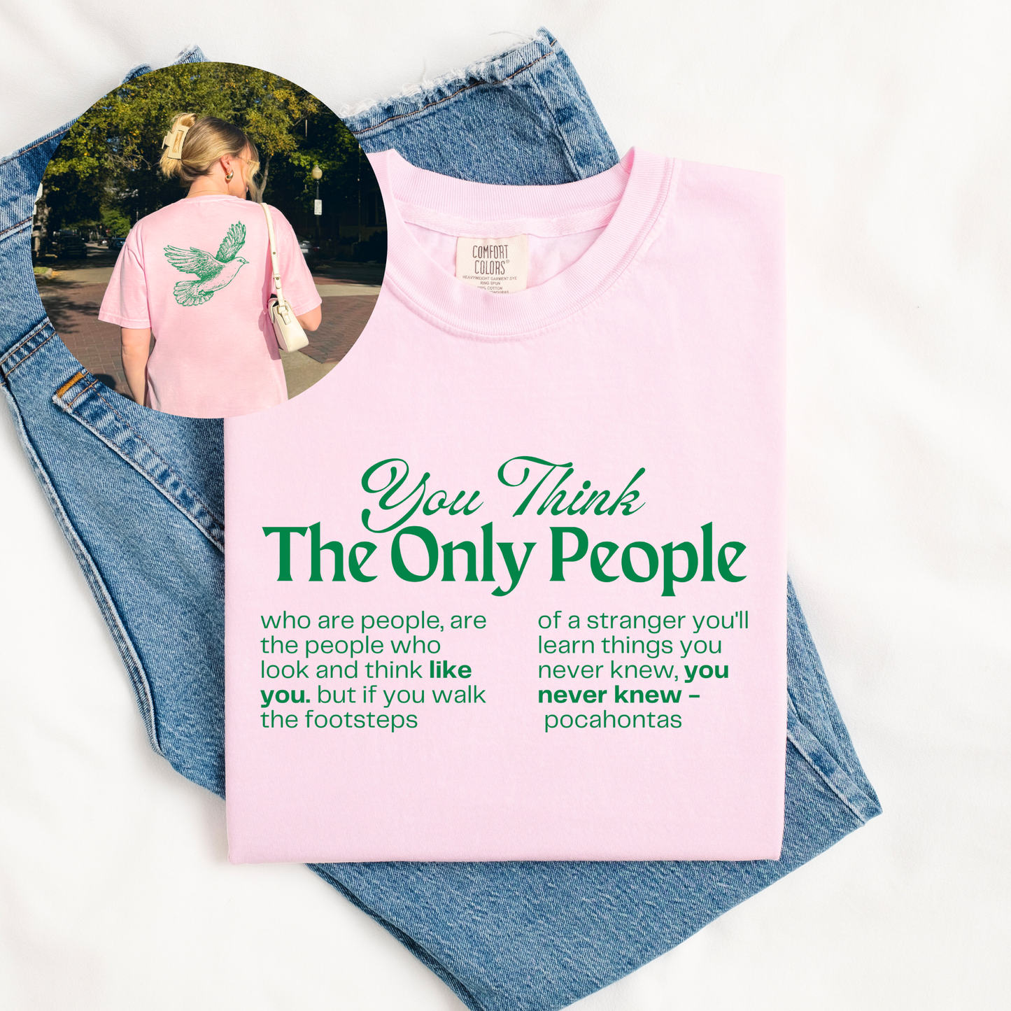 POCAHONTAS PRO IMMIGRATION Disney Inspired Front & Back Graphic Tee