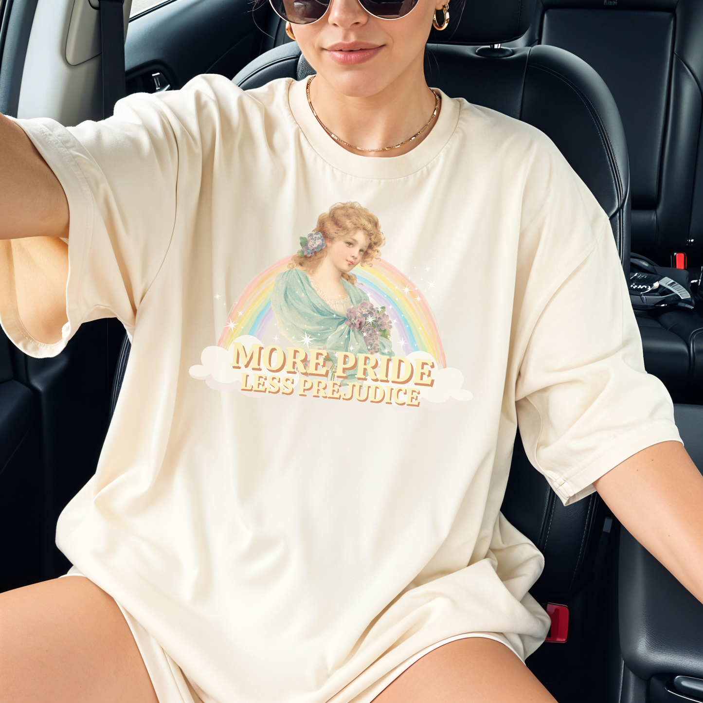 PRIDE NOT PREJUDICE LGBTQ+ Vintage Pride Tee