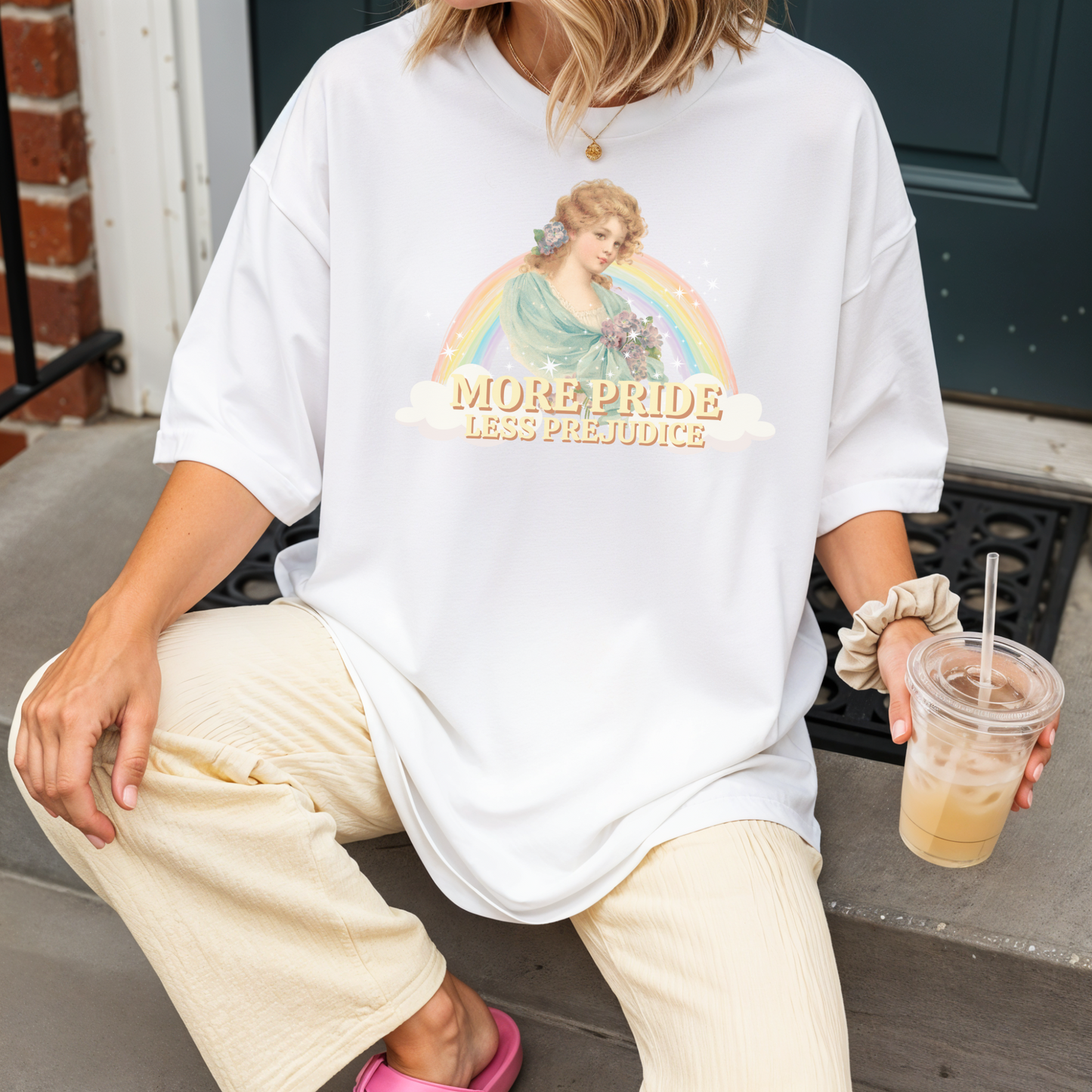 PRIDE NOT PREJUDICE LGBTQ+ Vintage Pride Tee