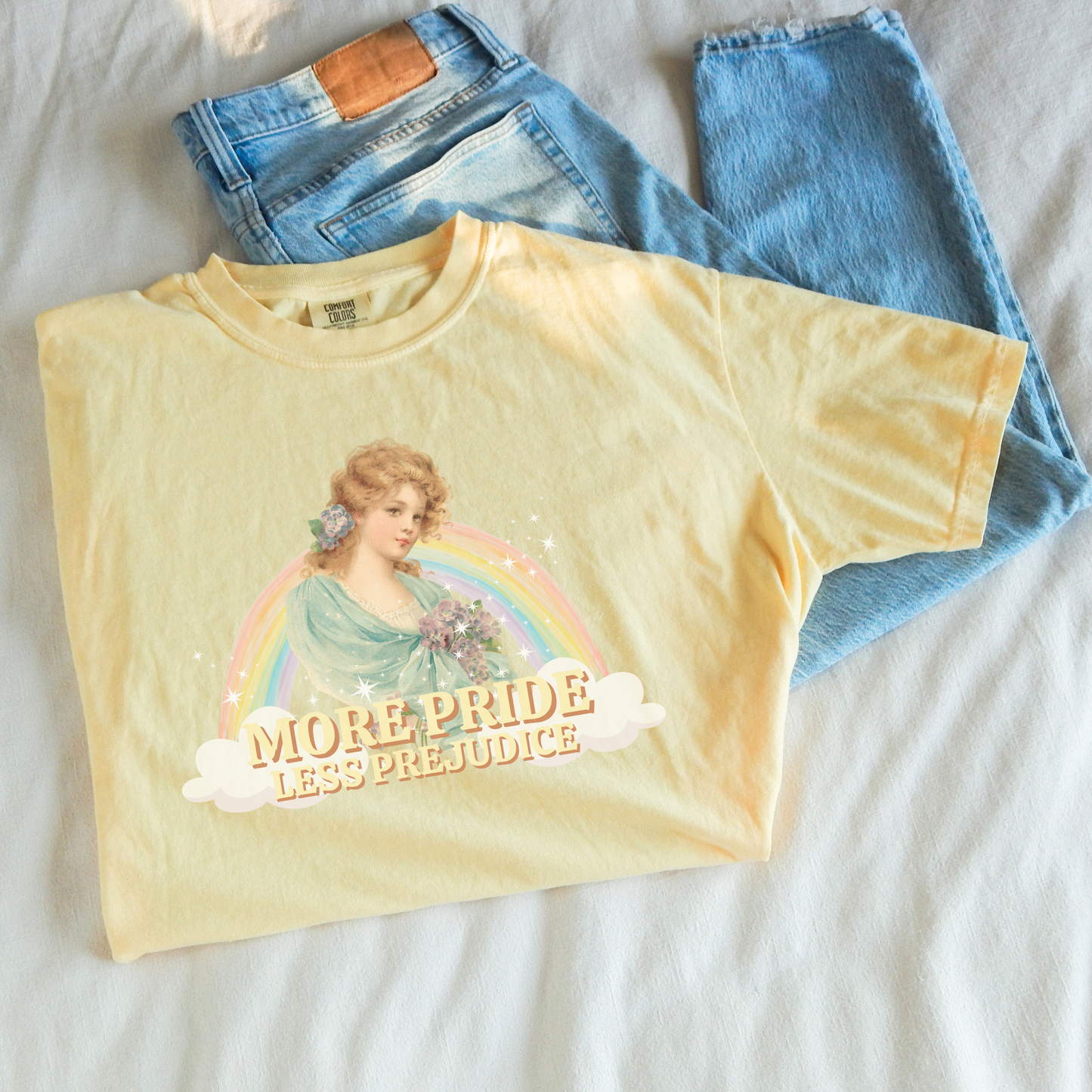 PRIDE NOT PREJUDICE LGBTQ+ Vintage Pride Tee