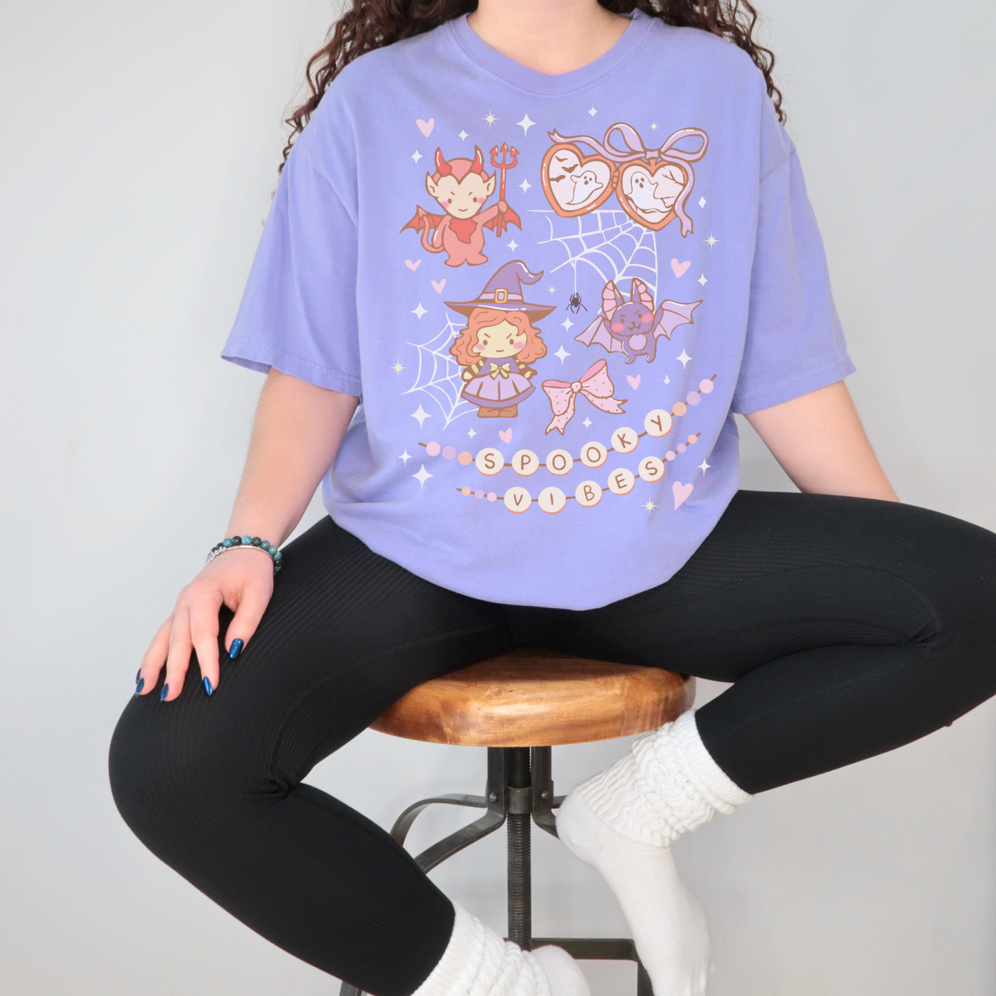 SPOOKY VIBES CUTE Pastel Halloween Tee