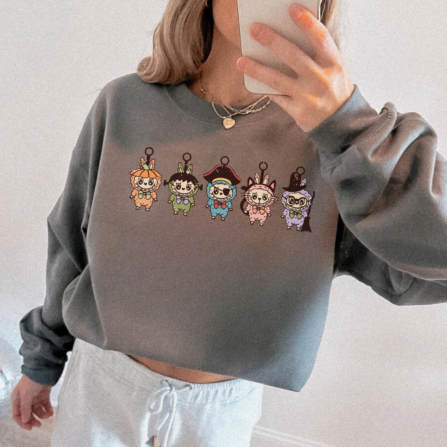 HALLOWEEN COSTUME LABUBU Inspired Fall Sweatshirt