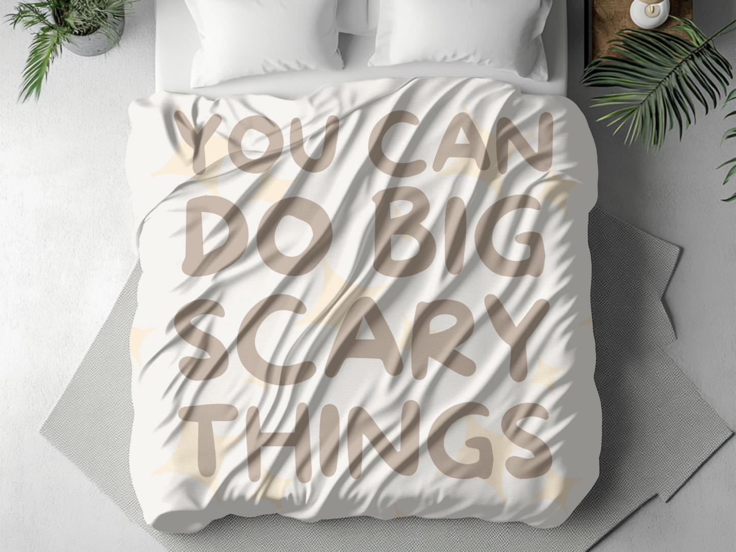 You Can Do Big Scary Things Soft Throw Blanket – Inspirational 60"x80" Blanket, Motivational Decor