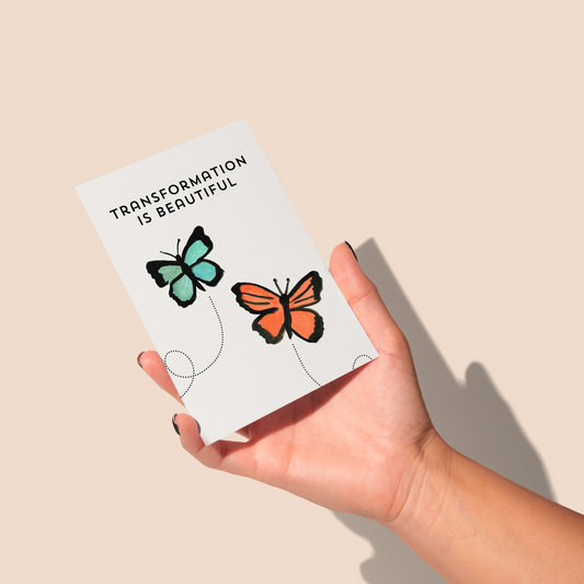 π¦ Transformation Support Watercolor Butterfly Card