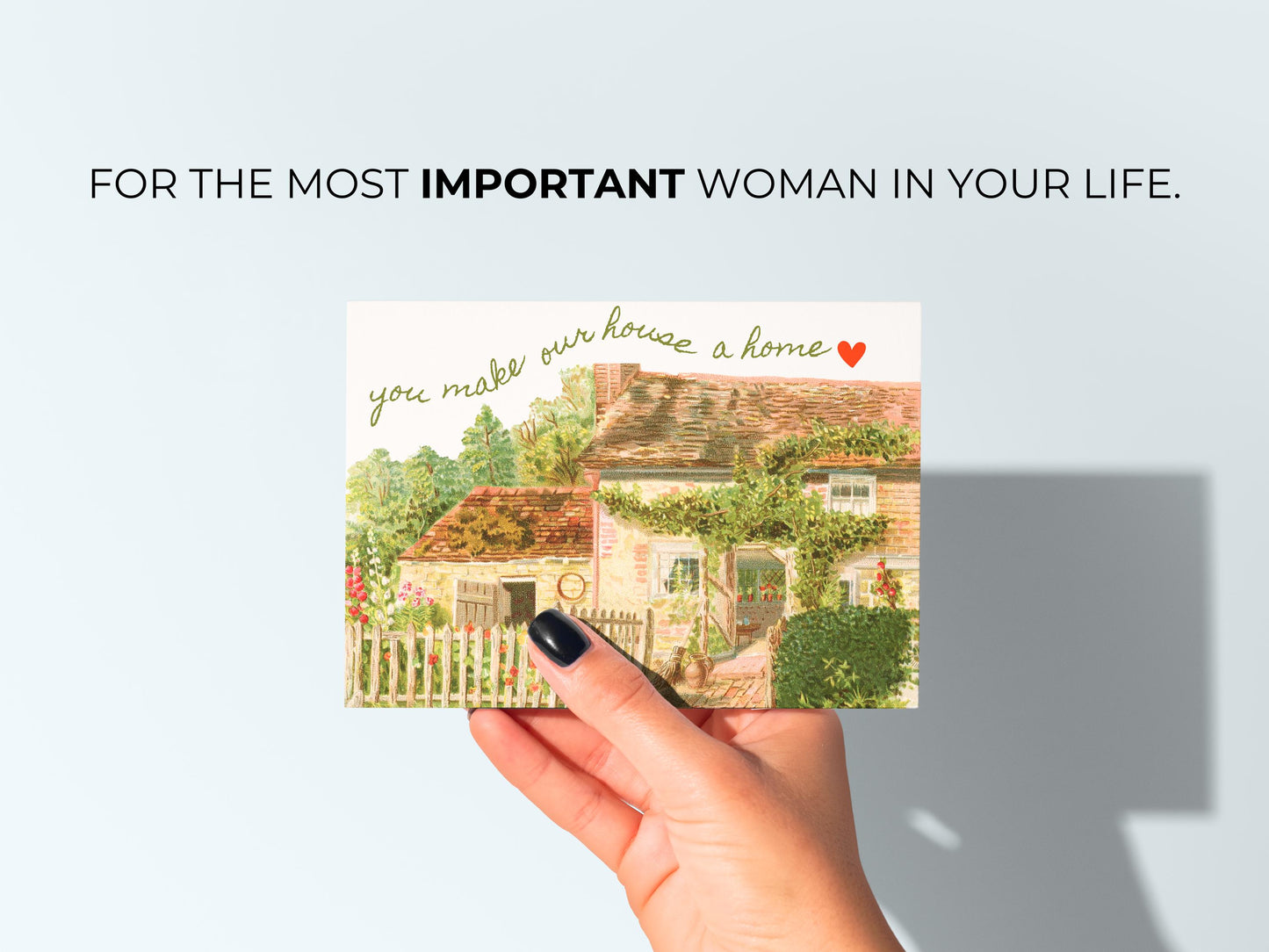 🏡 From Husband Happy Mother’s Day Card for Her - Vintage Cottage Art