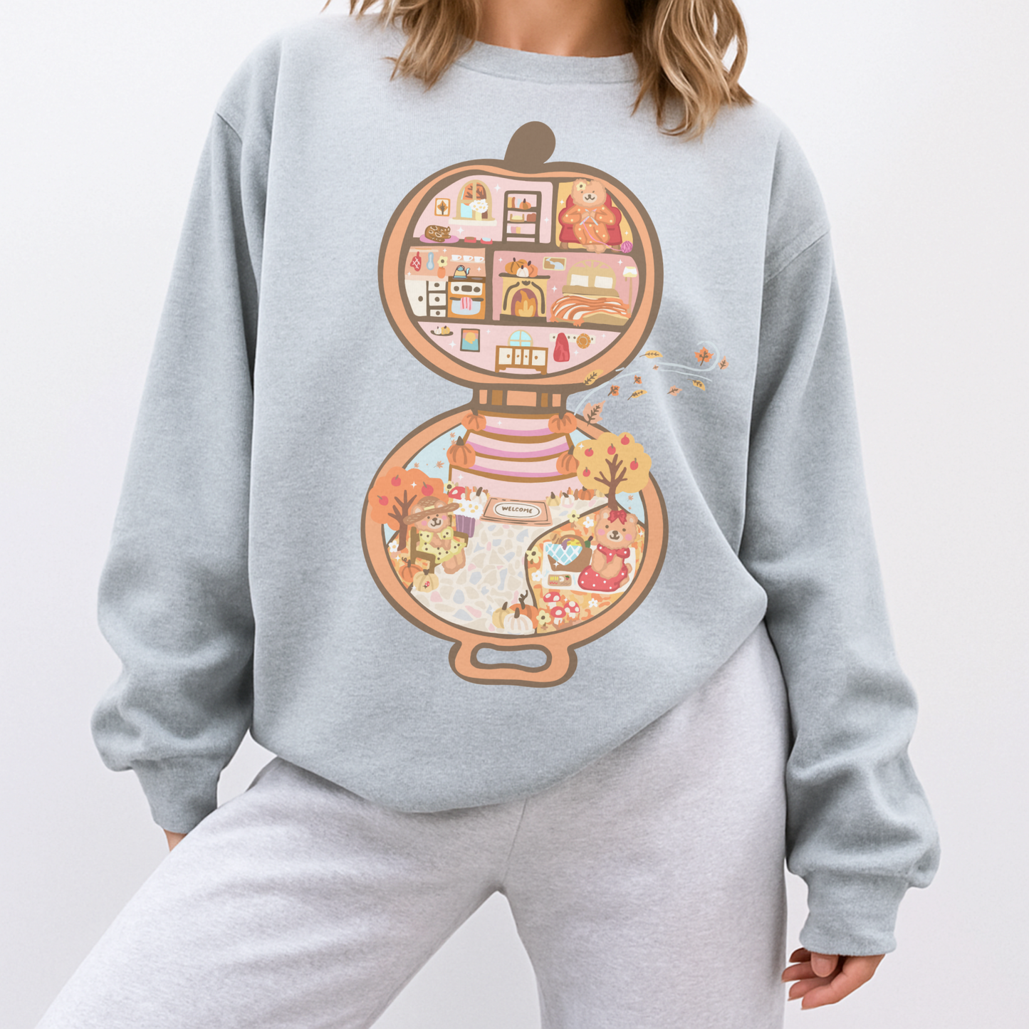 POCKET-SIZED COZY Fall Pumpkin Nostalgic Sweatshirt