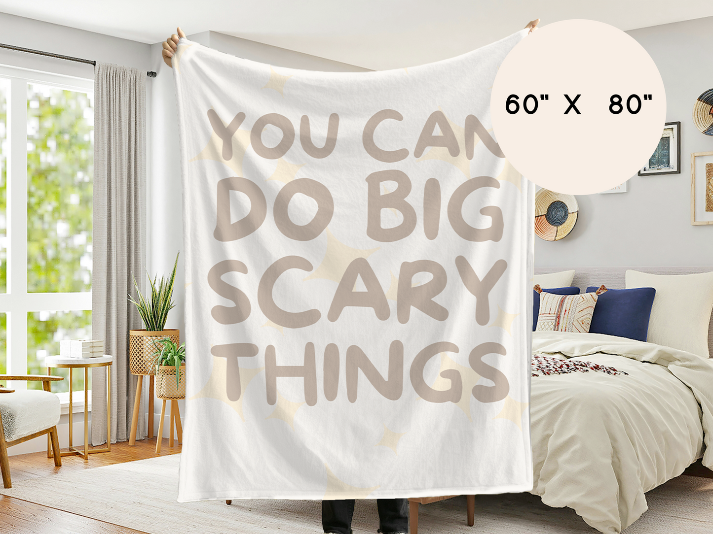 You Can Do Big Scary Things Soft Throw Blanket – Inspirational 60"x80" Blanket, Motivational Decor