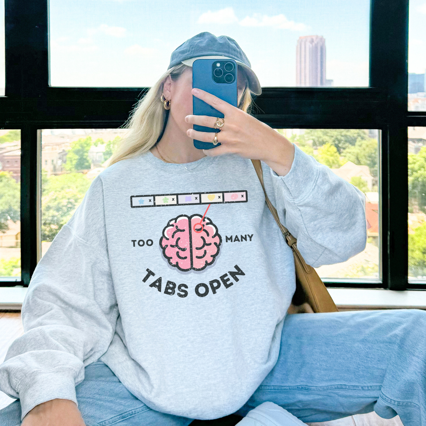 TABS OPEN ADHD Neurodivergent Humor Sweatshirt