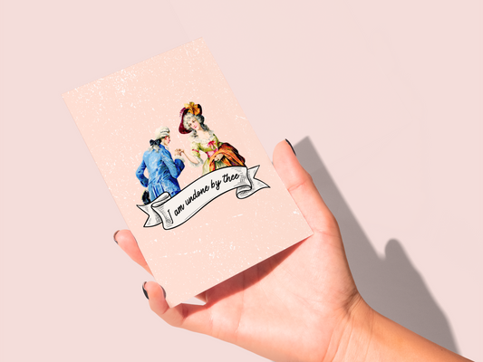 🕰️ Funny Victorian Love Card – ‘Undone By Thee’ Shakespeare-Inspired Humor Valentine