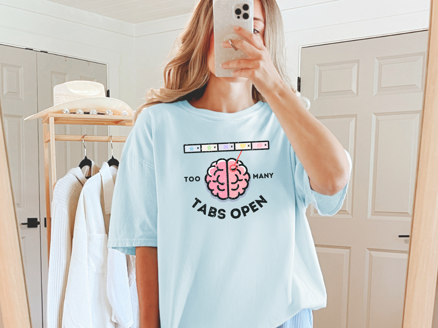 š§ Comfort ColorsĀ® "Too Many Tabs Open" ADHD T-Shirt - Unisex Graphic Tee