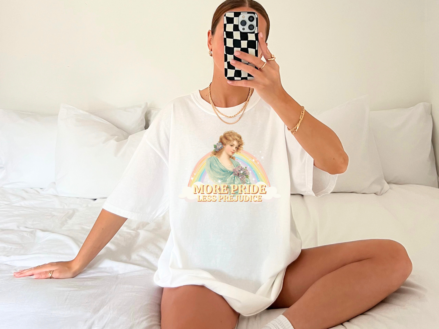๐ณ๏ธโ๐ More Pride Less Prejudice LGBTQ+ Politics Tee
