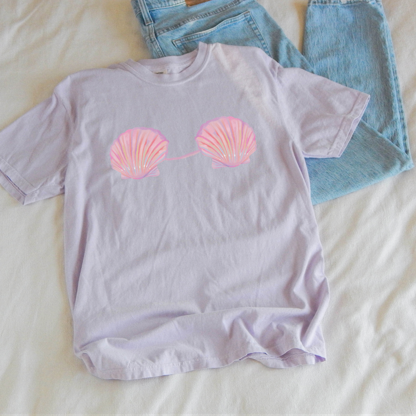 π§ββοΈ Mermaid Shell Bra Ocean Fantasy Tee