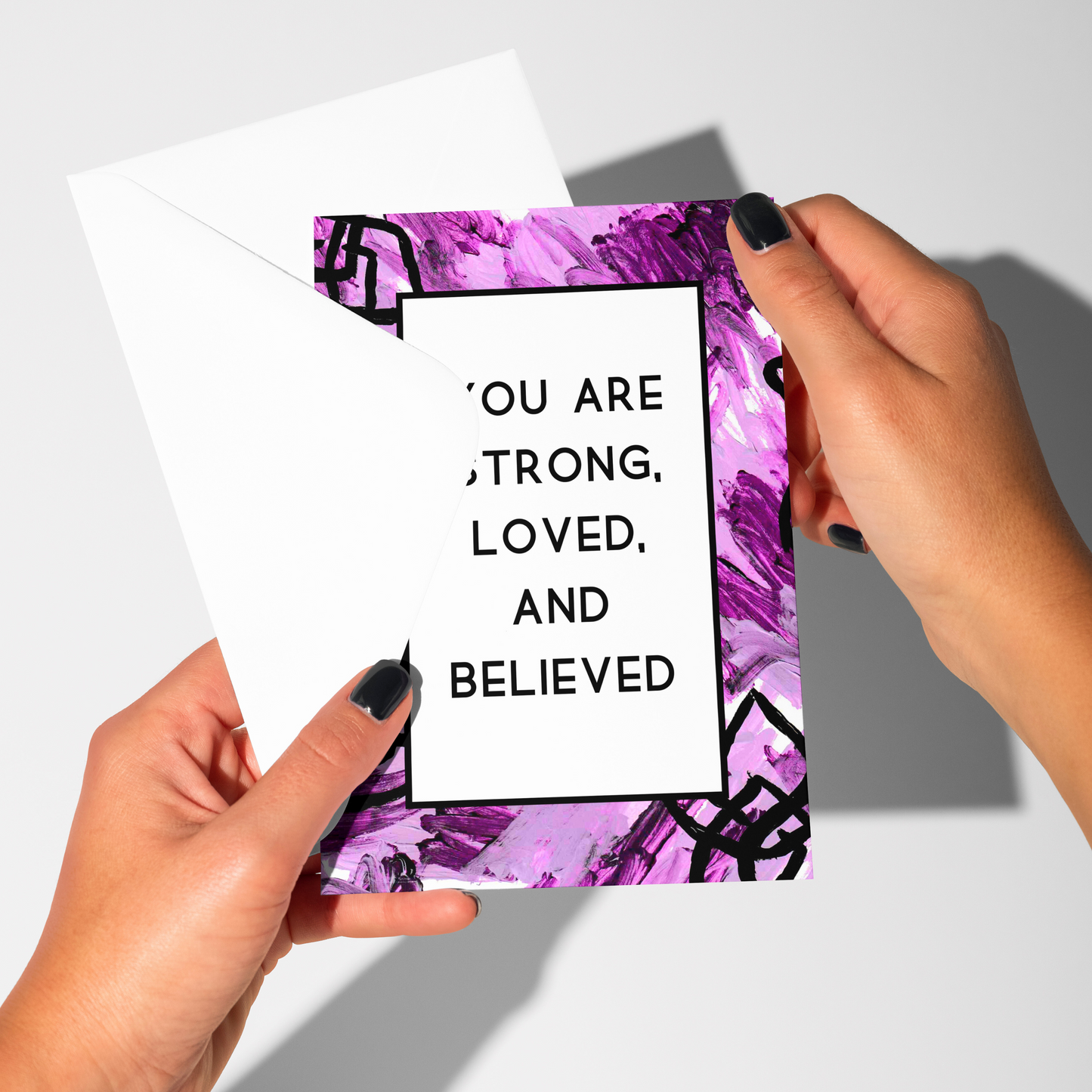 SURVIVOR SYMPATHY & SUPPORT Handmade Greeting Card