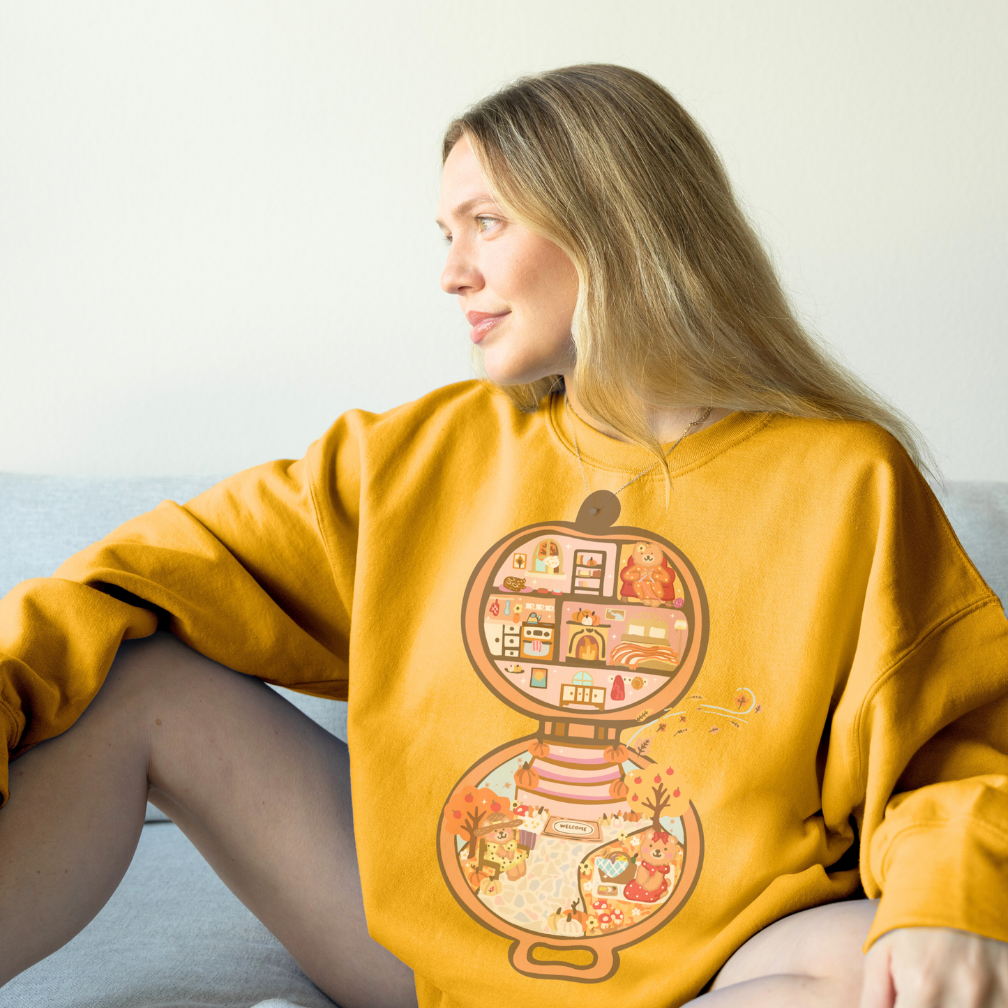 POCKET-SIZED COZY Fall Pumpkin Nostalgic Sweatshirt