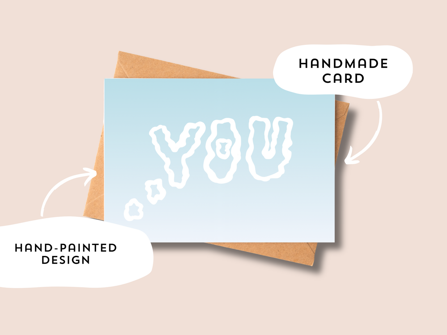 Thinking of You Handmade Watercolor Greeting Card