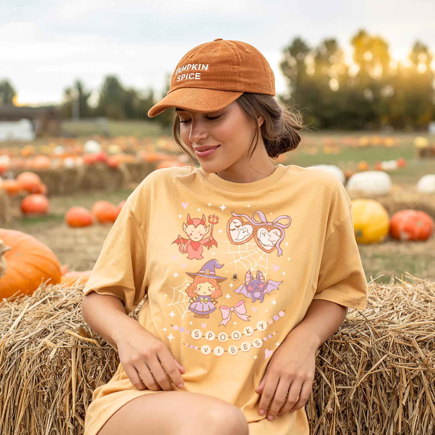 SPOOKY VIBES CUTE Pastel Halloween Tee