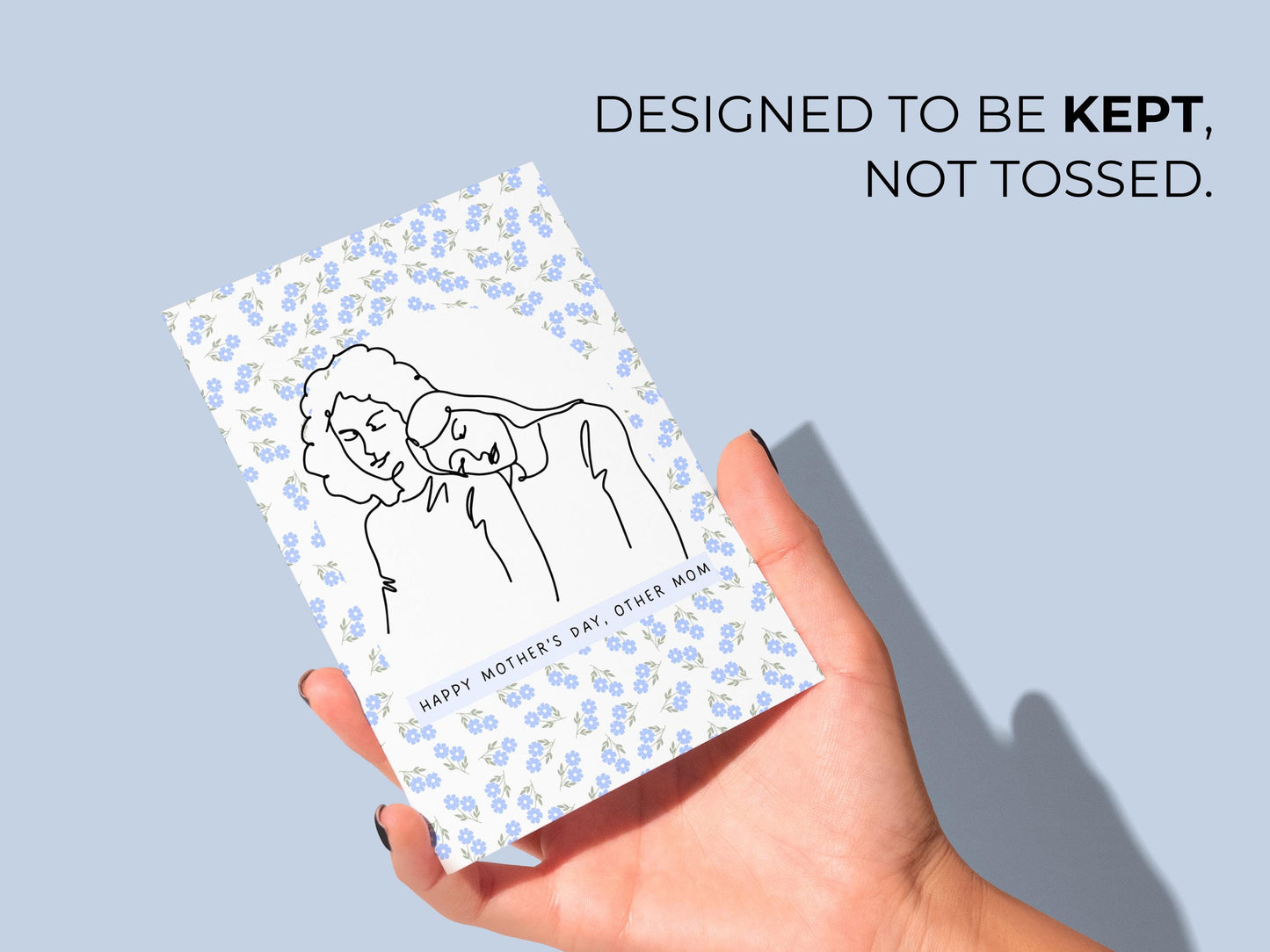 👩❤️💋👩 Lesbian Happy Mother’s Day Card - LGBTQ+ Couple Other Mom Queer Art