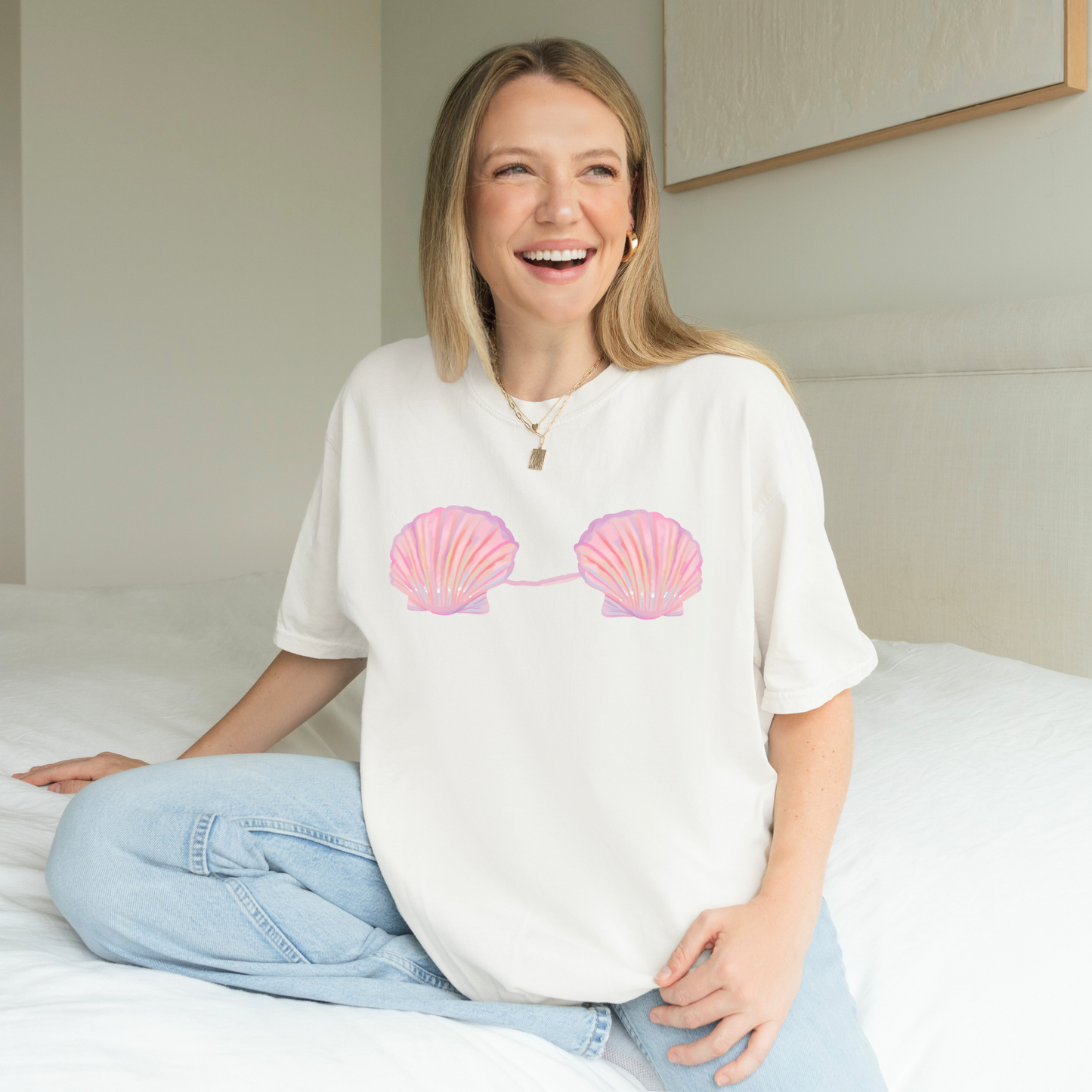 π§ββοΈ Mermaid Shell Bra Ocean Fantasy Tee