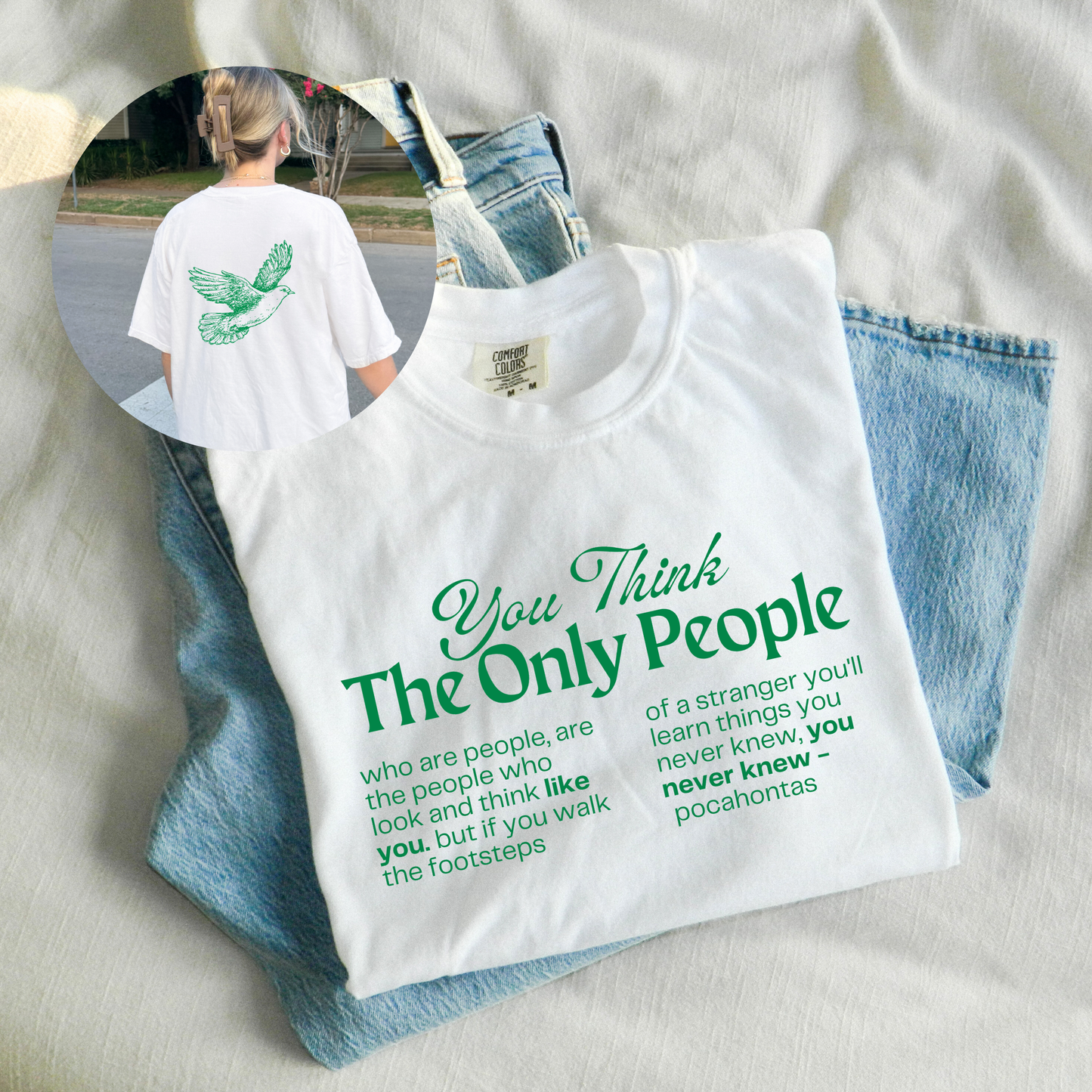POCAHONTAS PRO IMMIGRATION Disney Inspired Front & Back Graphic Tee