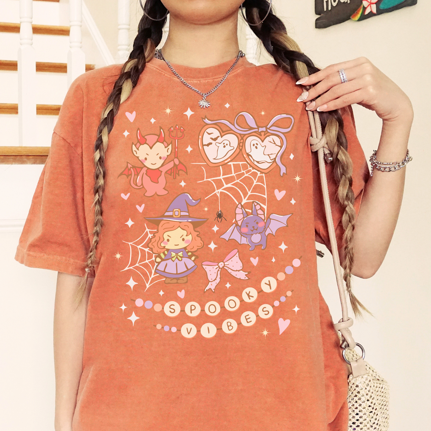 SPOOKY VIBES CUTE Pastel Halloween Tee