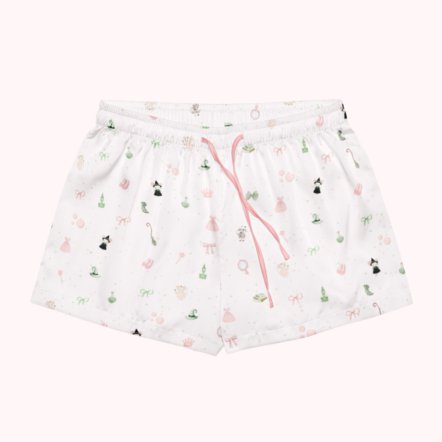 🐭 Wicked-Inspired Pastel Glinda & Elphaba Aesthetic Pajama Shorts