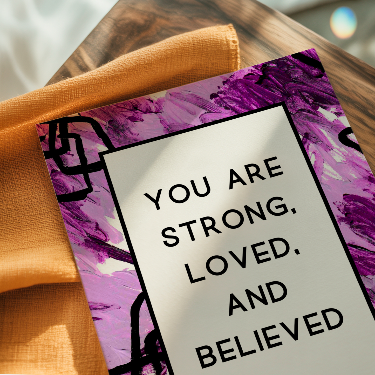 SURVIVOR SYMPATHY & SUPPORT Handmade Greeting Card