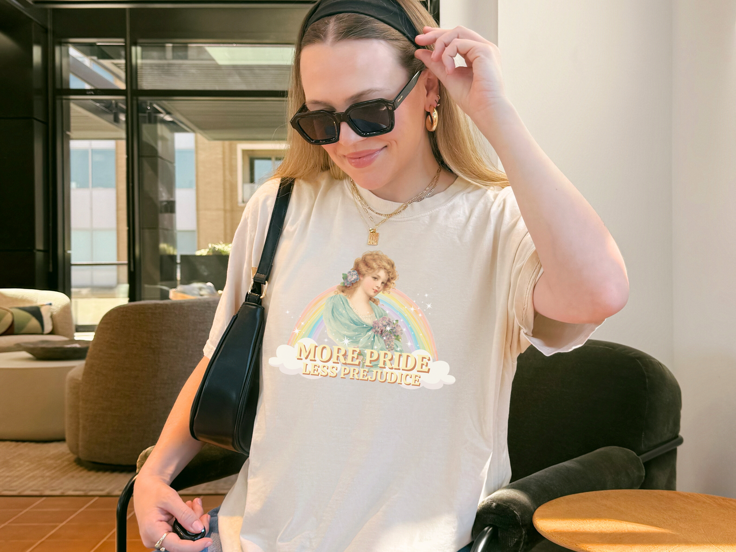 ๐ณ๏ธโ๐ More Pride Less Prejudice LGBTQ+ Politics Tee