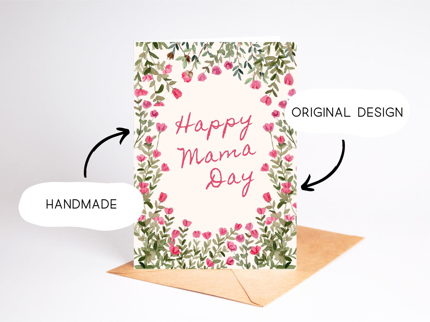 🌷Happy Mama Day Mother’s Day Card - Painted Floral Tulip Art