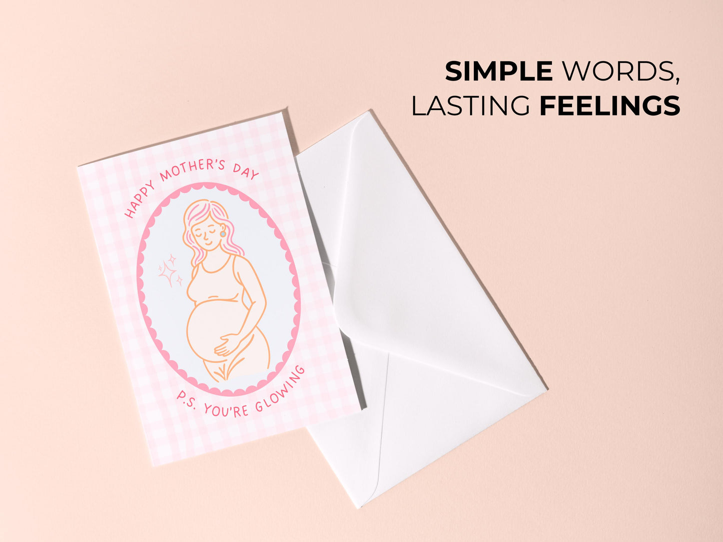 🤰Expecting Mom Happy Mother’s Day Card - Pastel Aesthetic Pregnancy Art