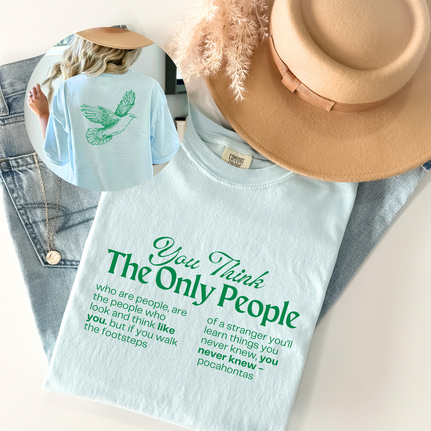 POCAHONTAS PRO IMMIGRATION Disney Inspired Front & Back Graphic Tee