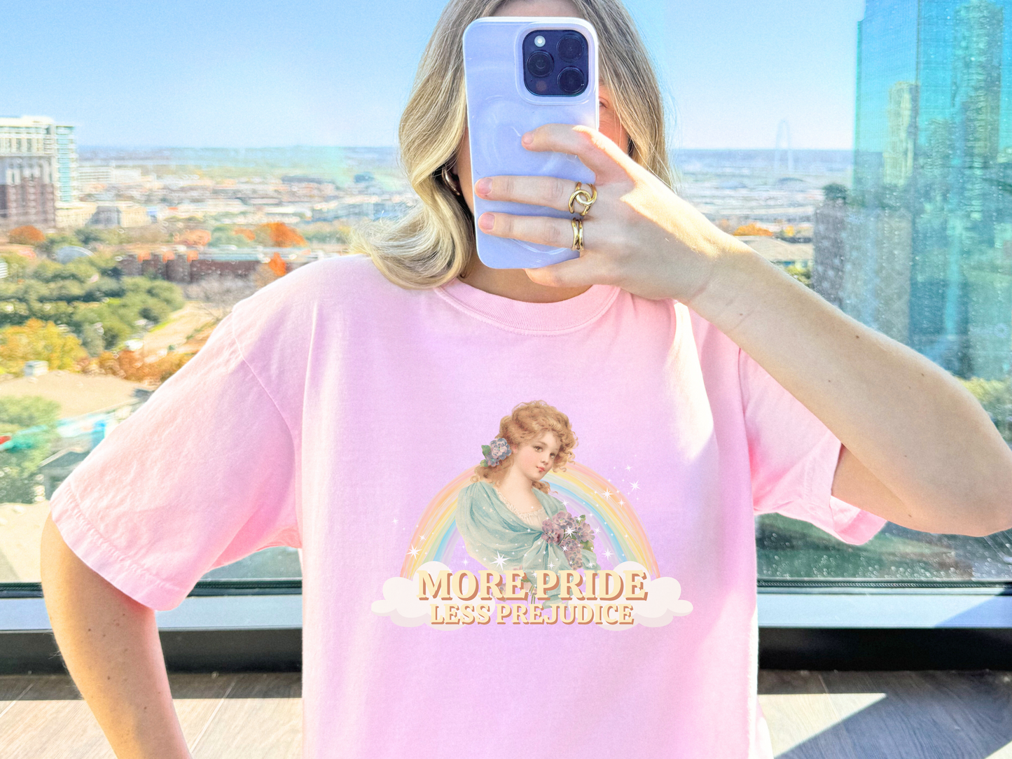 ๐ณ๏ธโ๐ More Pride Less Prejudice LGBTQ+ Politics Tee