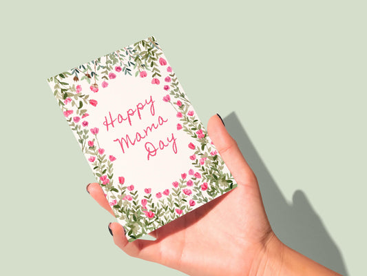 🌷Happy Mama Day Mother’s Day Card - Painted Floral Tulip Art