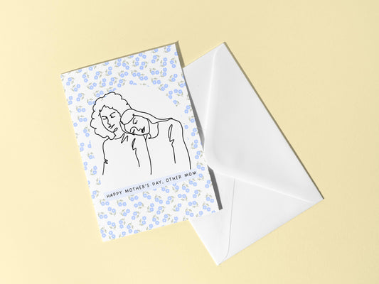 👩❤️💋👩 Lesbian Happy Mother’s Day Card - LGBTQ+ Couple Other Mom Queer Art