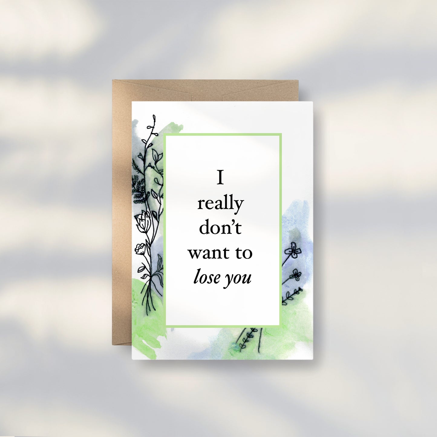 APOLOGY RELATIONSHIP Watercolor Greeting Card