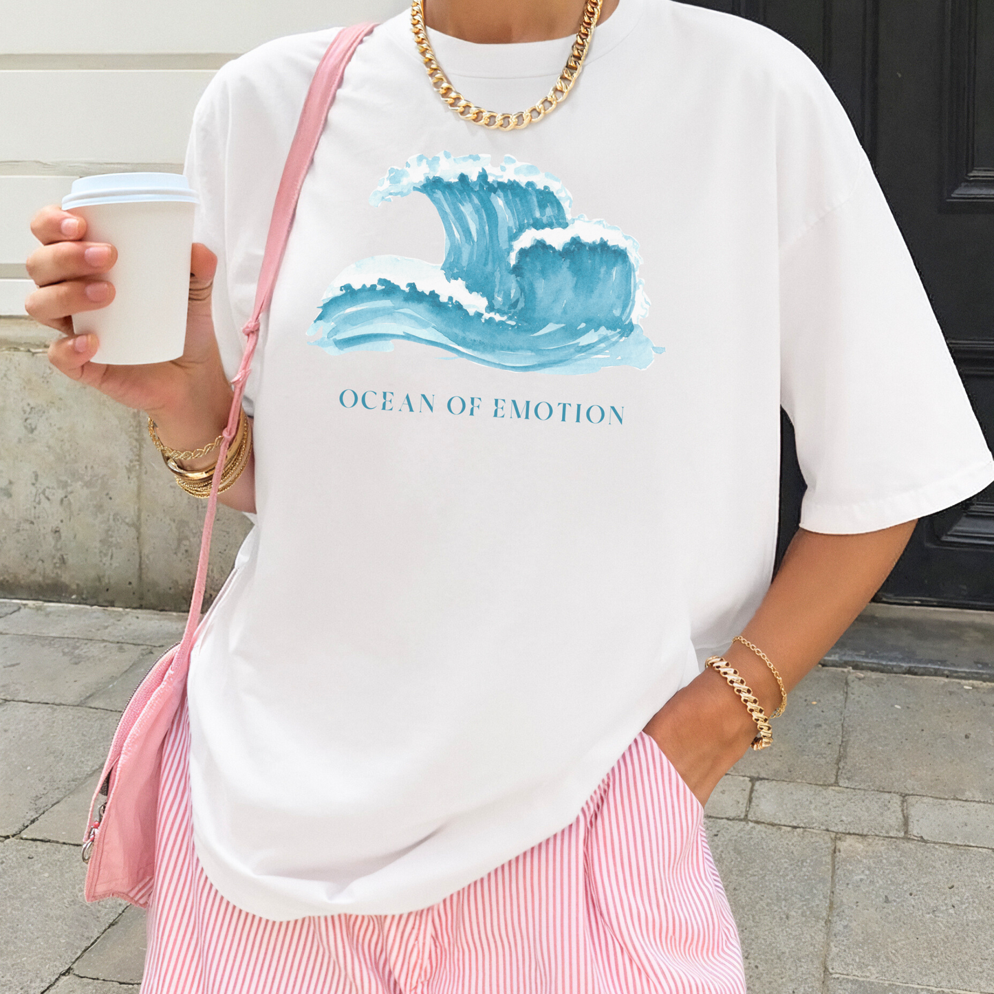 OCEAN OF EMOTION Watercolor Mental Health Tee