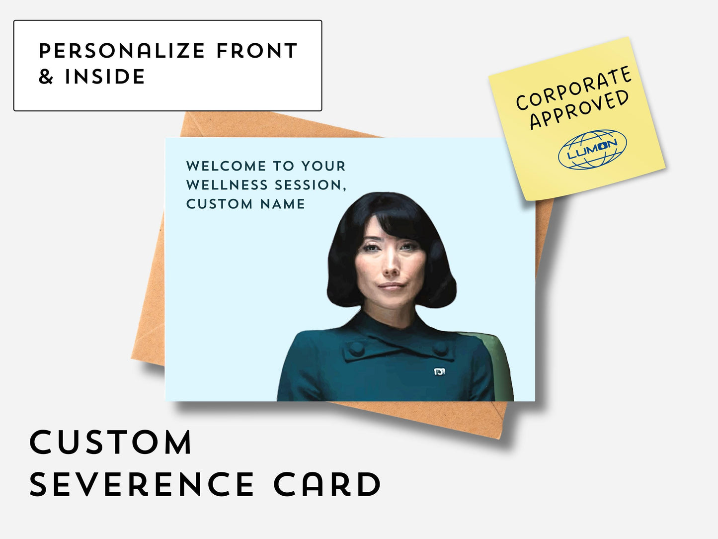 💧Custom Severance-Inspired Card - Personalized Lumon Wellness Session Greeting