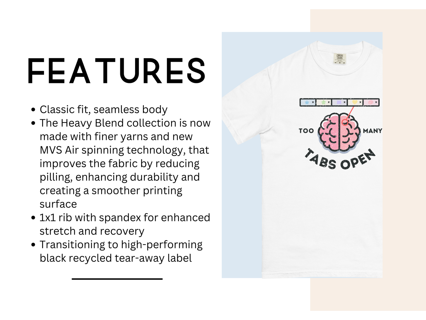 🧠 ADHD "Too Many Tabs" Crewneck Sweatshirt - Funny Graphic Unisex Shirt