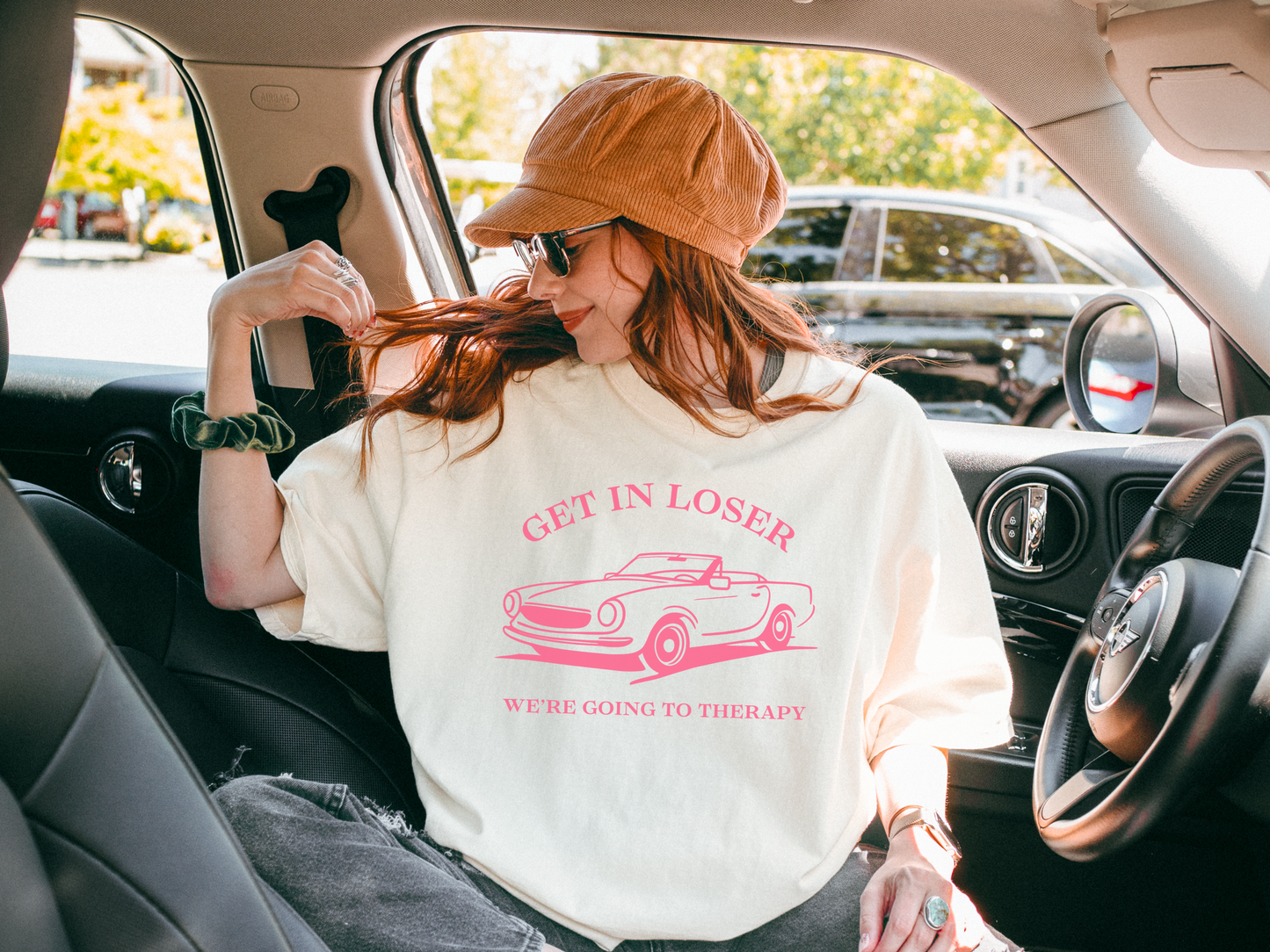 🚗 Get in Loser Mean Girls Therapy Tee