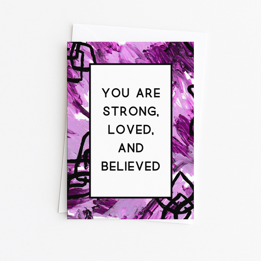 SURVIVOR SYMPATHY & SUPPORT Handmade Greeting Card