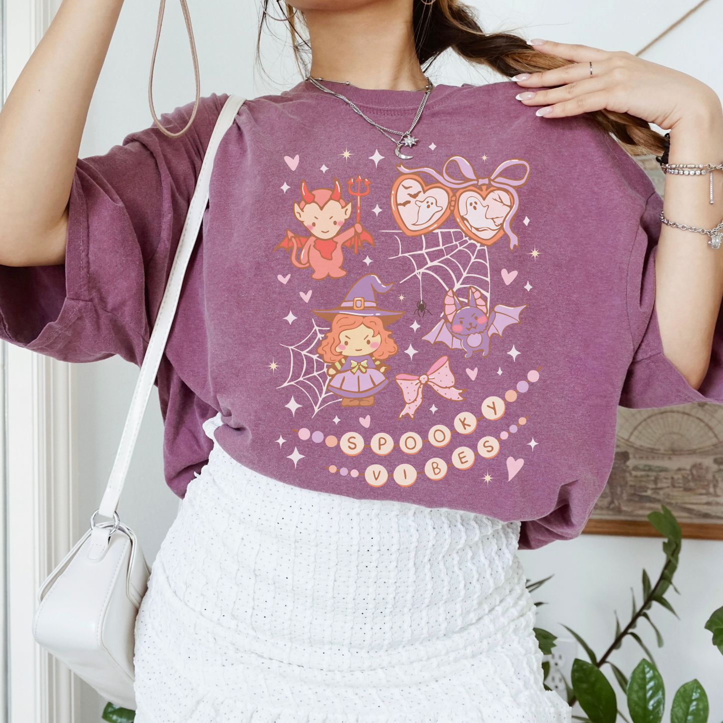 SPOOKY VIBES CUTE Pastel Halloween Tee