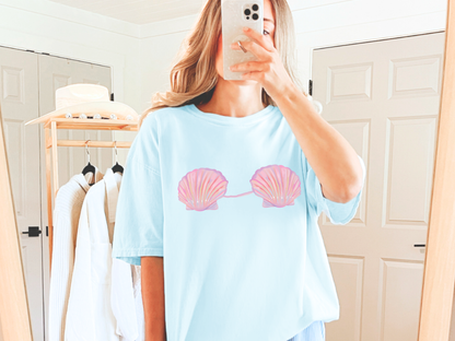 🧜‍♀️ Mermaid Shell Bra Ocean Fantasy Tee