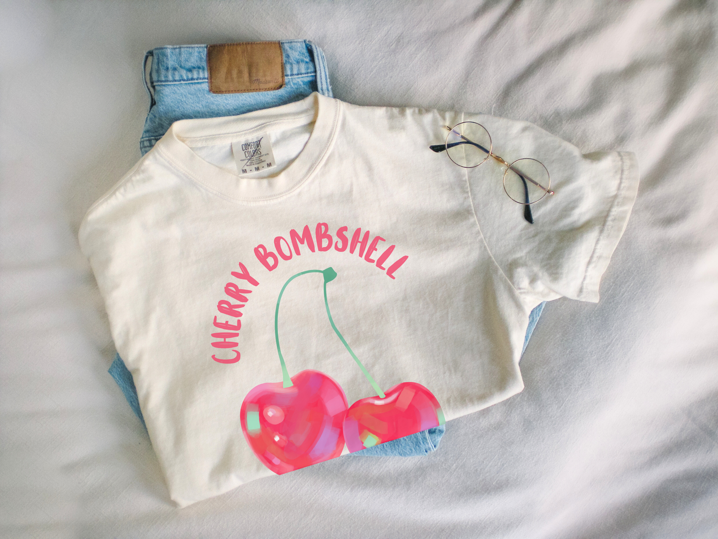 🍒 Cherry Bombshell Glossy Fruit Tee