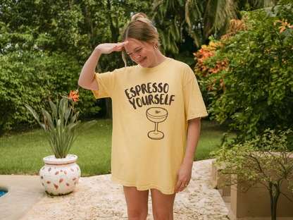 🍸 Espresso Martini Coffee Lover Pun Tee