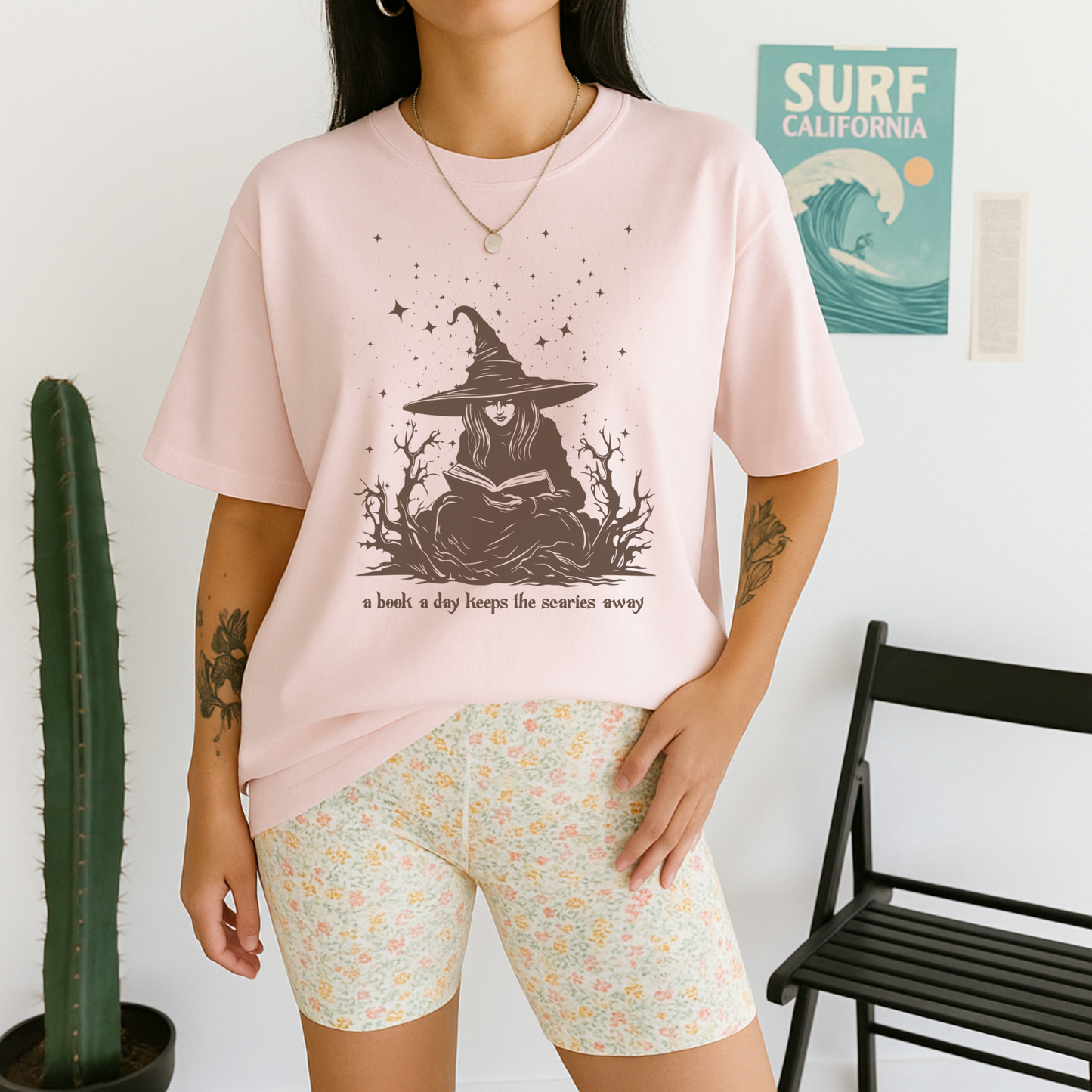 BOOKISH WHIMSICAL WITCH Fall & Halloween Tee