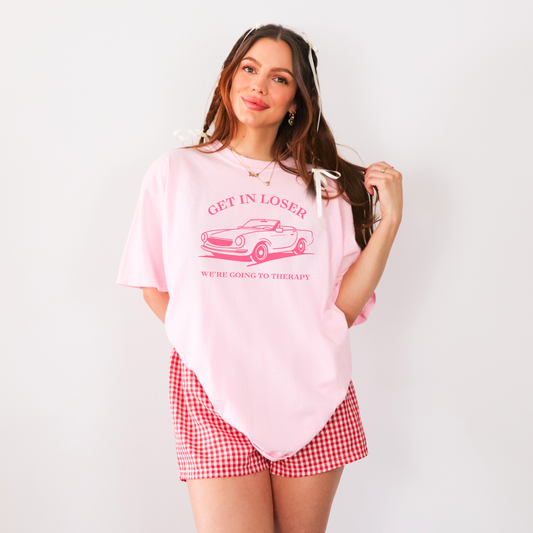 🚗 Get in Loser Mean Girls Therapy Tee