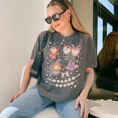 SPOOKY VIBES CUTE Pastel Halloween Tee